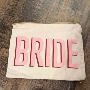 Pink 'Bride' Canvas Pouch